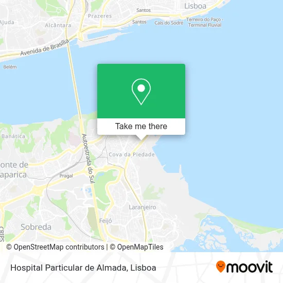 Hospital Particular de Almada map