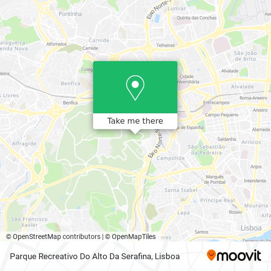 Parque Recreativo Do Alto Da Serafina mapa
