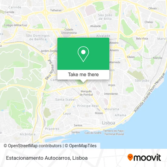 Estacionamento Autocarros map