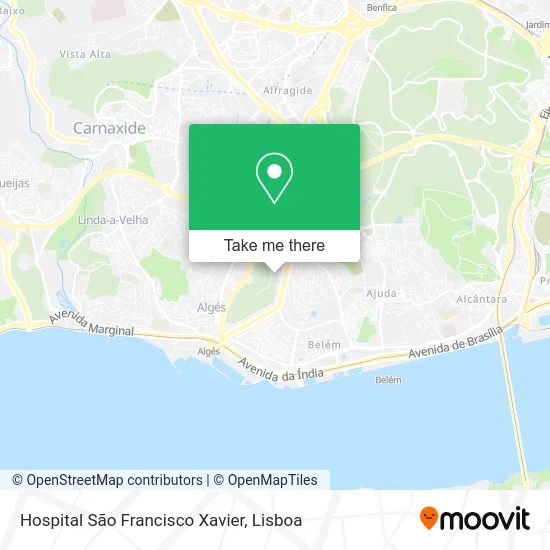 Hospital São Francisco Xavier map