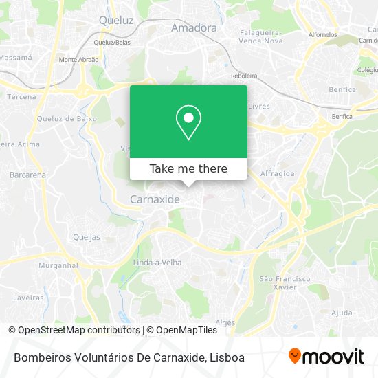 Bombeiros Voluntários De Carnaxide map