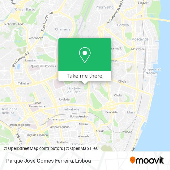 Parque José Gomes Ferreira mapa