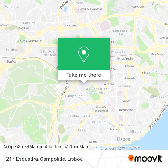 21ª Esquadra, Campolide map