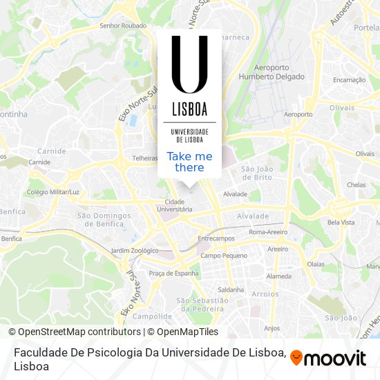 Faculdade De Psicologia Da Universidade De Lisboa map