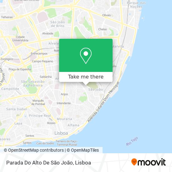 Parada Do Alto De São João map