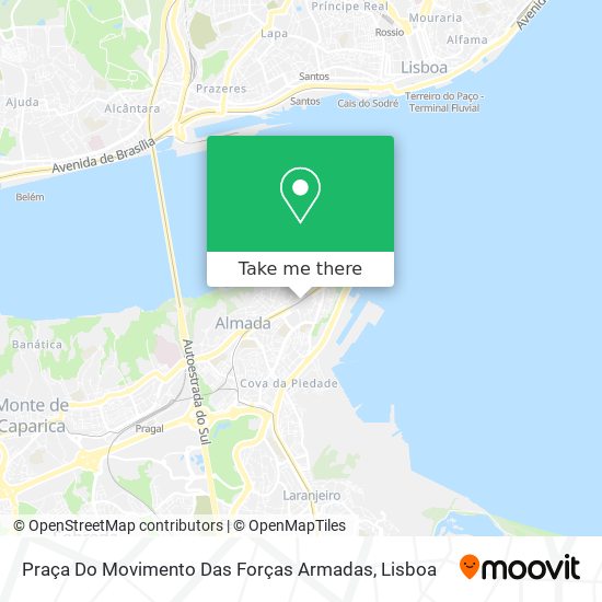 Praça Do Movimento Das Forças Armadas mapa
