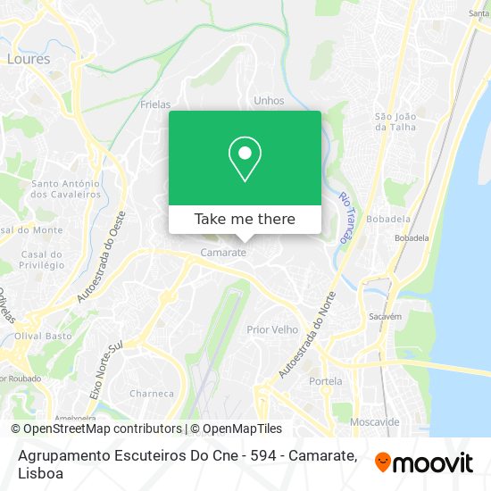 Agrupamento Escuteiros Do Cne - 594 - Camarate map