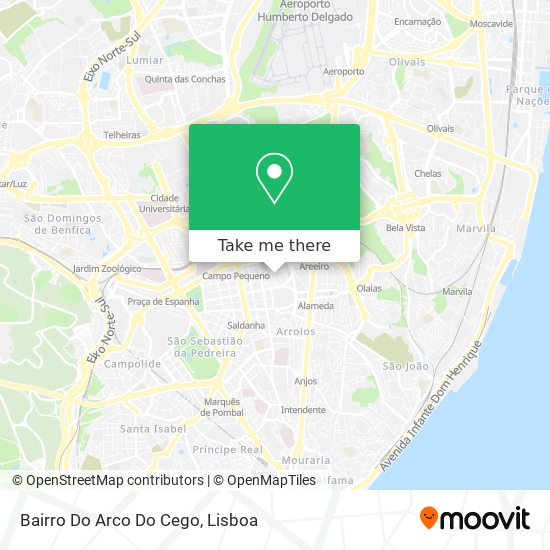 Bairro Do Arco Do Cego mapa