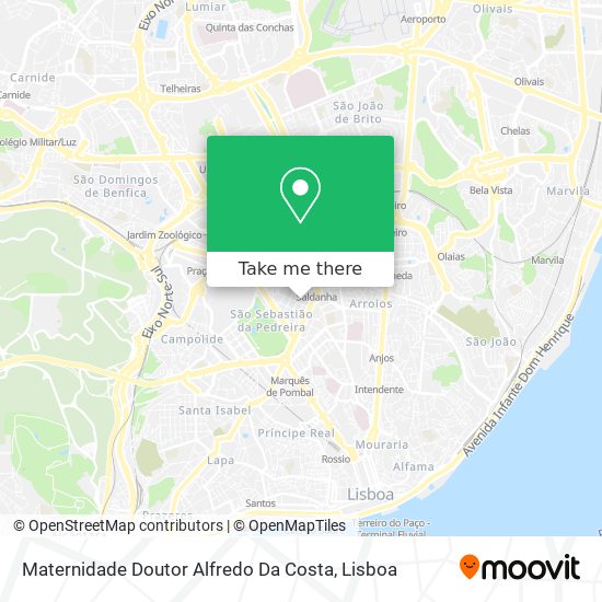 Maternidade Doutor Alfredo Da Costa map