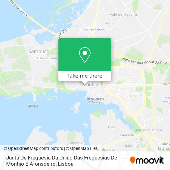 Junta De Freguesia Da União Das Freguesias De Montijo E Afonsoeiro map