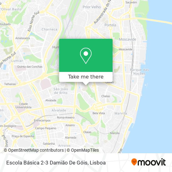 Escola Básica 2-3 Damião De Góis map