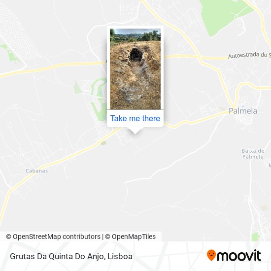 Grutas Da Quinta Do Anjo map