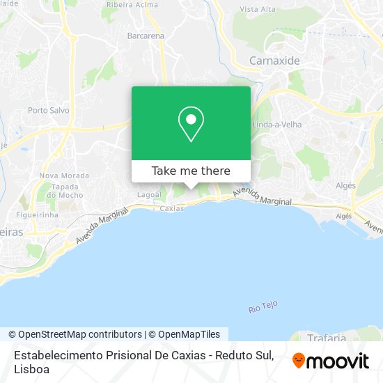 Estabelecimento Prisional De Caxias - Reduto Sul mapa