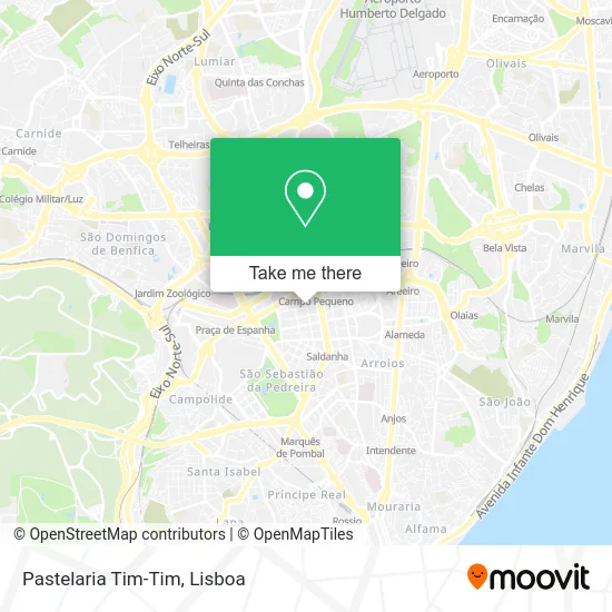 Pastelaria Tim-Tim map