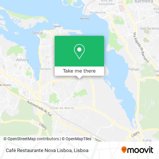 Café Restaurante Nova Lisboa mapa