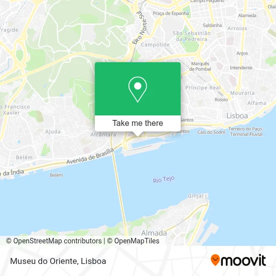 Museu do Oriente map