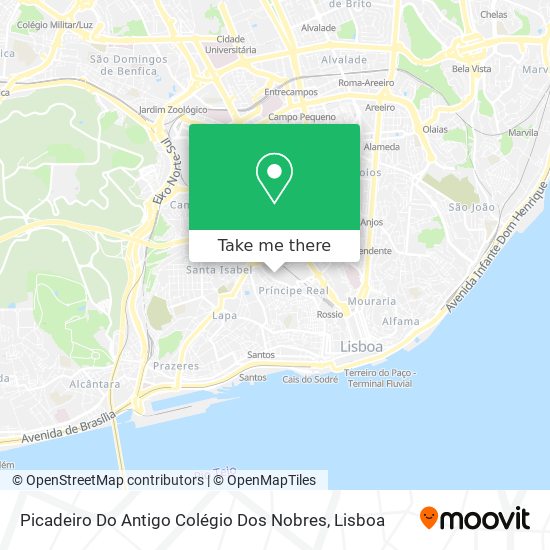 Picadeiro Do Antigo Colégio Dos Nobres mapa