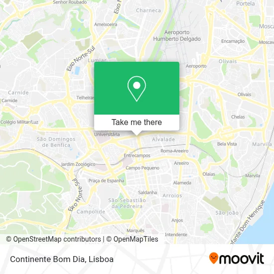 Continente Bom Dia map