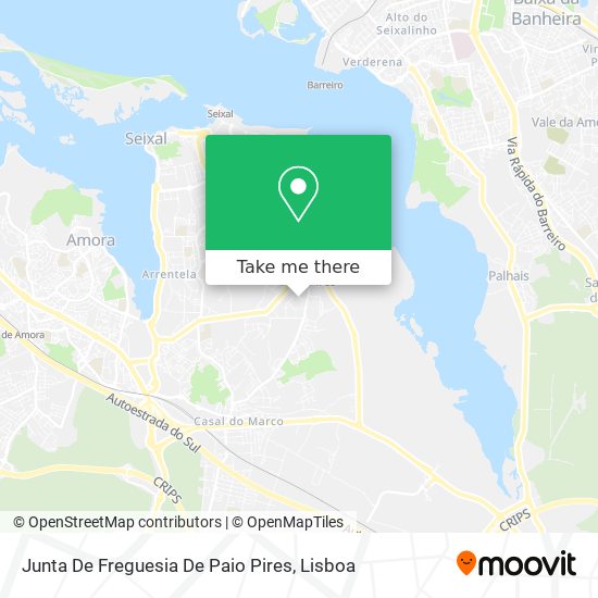 Junta De Freguesia De Paio Pires map