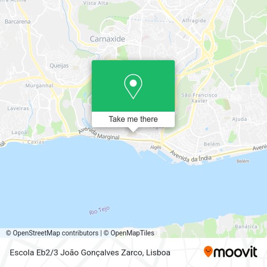 Escola Eb2 / 3 João Gonçalves Zarco mapa