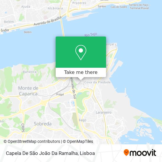 Capela De São João Da Ramalha mapa