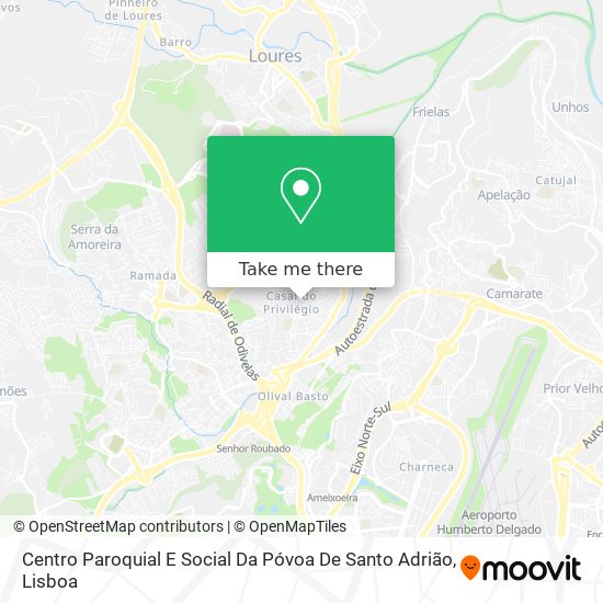 Centro Paroquial E Social Da Póvoa De Santo Adrião mapa