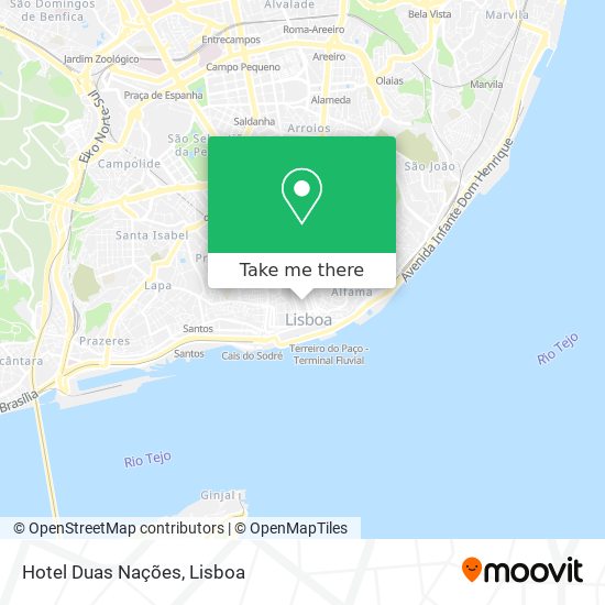 Hotel Duas Nações map