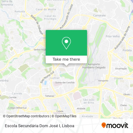 Escola Secundária Dom José I mapa