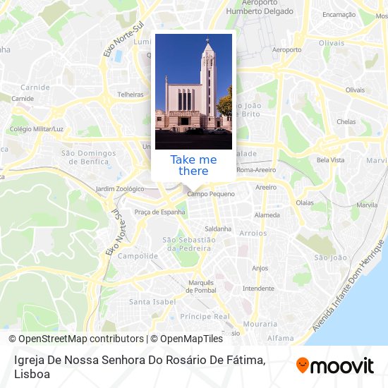 Igreja De Nossa Senhora Do Rosário De Fátima mapa