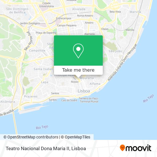 Teatro Nacional Dona Maria II mapa