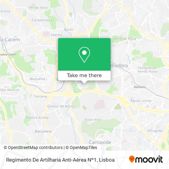 Regimento De Artilharia Anti-Aérea Nº1 map