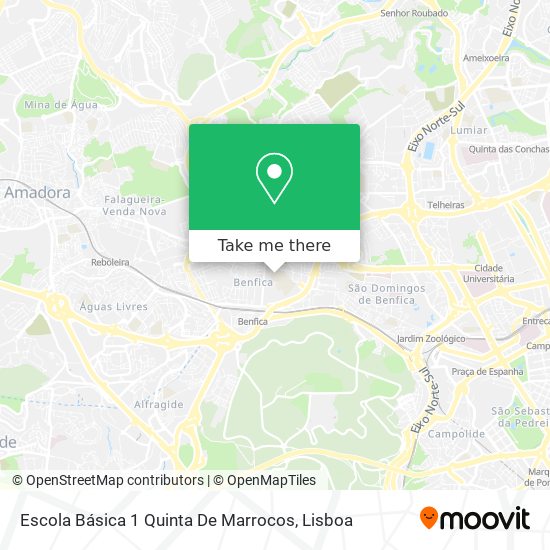 Escola Básica 1 Quinta De Marrocos mapa