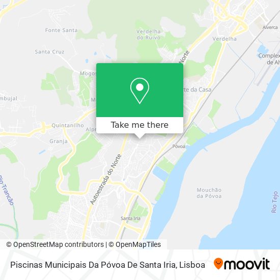 Piscinas Municipais Da Póvoa De Santa Iria mapa