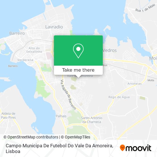 Campo Municipa De Futebol Do Vale Da Amoreira mapa