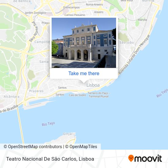 Teatro Nacional De São Carlos mapa