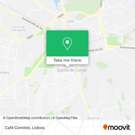 Café Convívio mapa