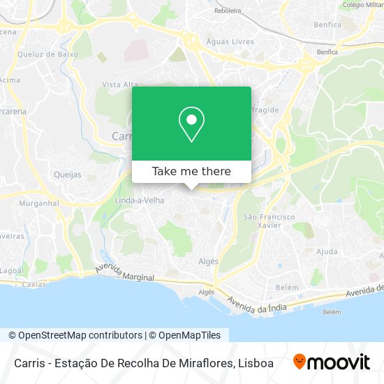 Carris - Estação De Recolha De Miraflores map