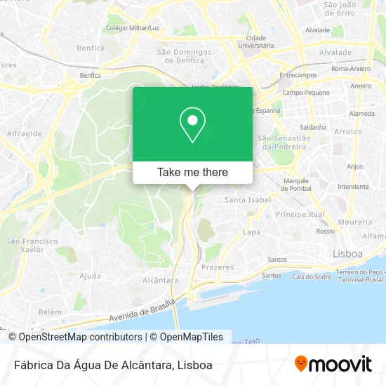 Fábrica Da Água De Alcântara map