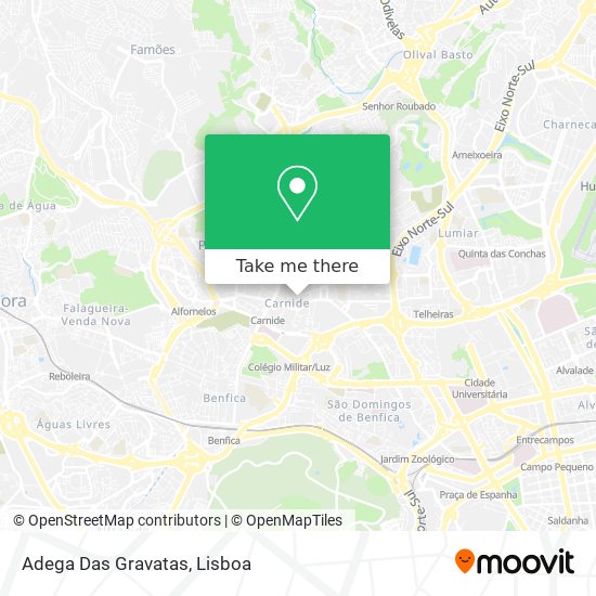 Adega Das Gravatas mapa
