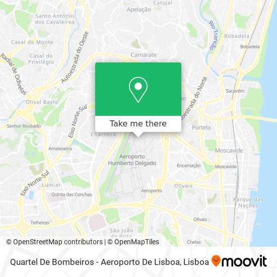 Quartel De Bombeiros - Aeroporto De Lisboa mapa