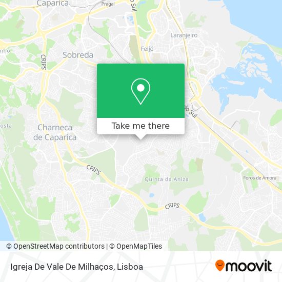 Igreja De Vale De Milhaços map