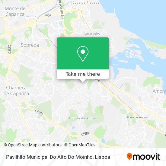 Pavilhão Municipal Do Alto Do Moinho mapa