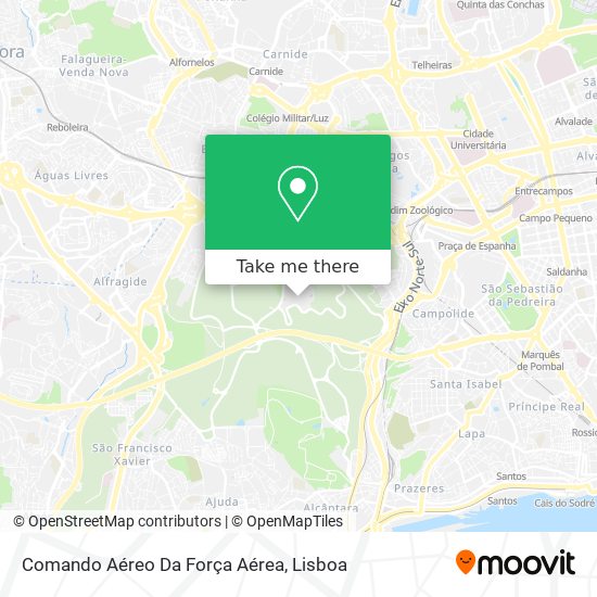 Comando Aéreo Da Força Aérea map