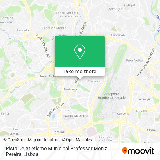 Pista De Atletismo Municipal Professor Moniz Pereira map