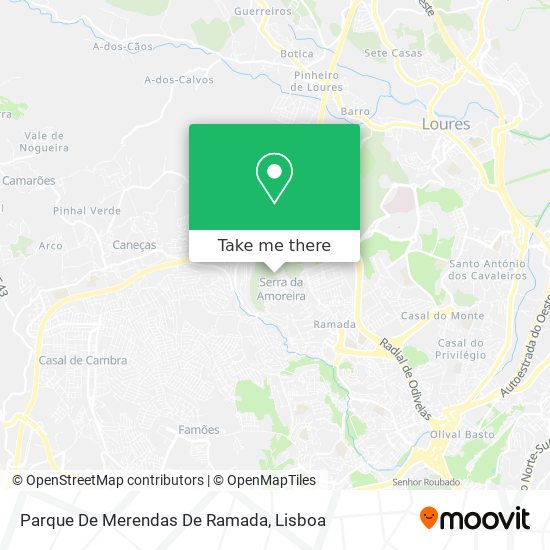 Parque De Merendas De Ramada map