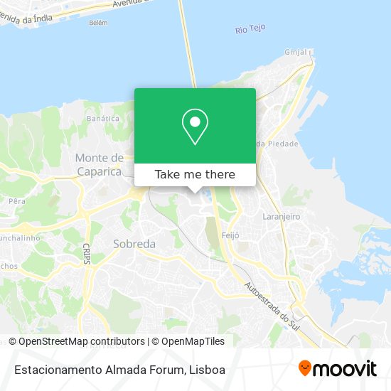 Estacionamento Almada Forum mapa