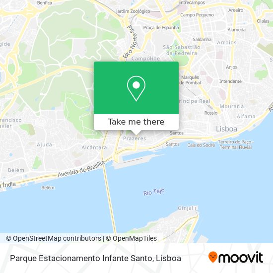 Parque Estacionamento Infante Santo map