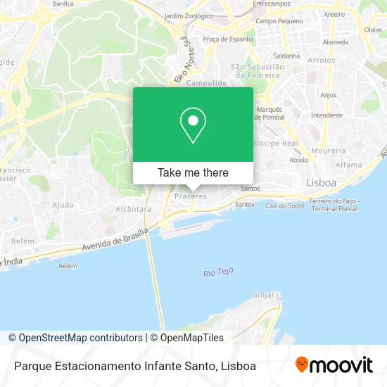 Parque Estacionamento Infante Santo map
