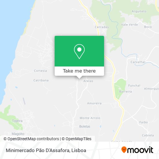 Minimercado Pão D'Assafora mapa