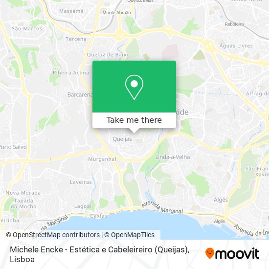 Michele Encke - Estética e Cabeleireiro (Queijas) mapa